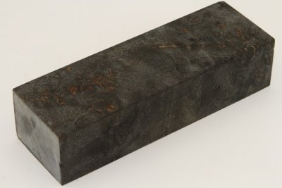 Bloc pour la coutellerie, Loupe de Peuplier stabilisée noire, ref:BLpPEs68558nr