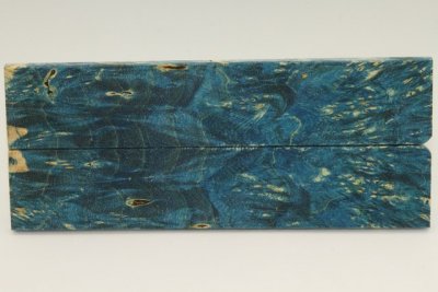 Plaquettes pour la coutellerie, Loupe d'Erable Négundo stabilisé bleu, ref:PLpErs68583b
