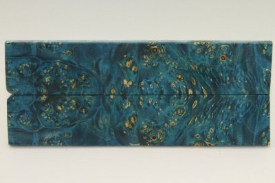 Plaquettes pour la coutellerie, Loupe d'Erable Négundo stabilisé bleu, ref:PLpErs68586b