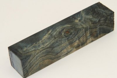 Carrelet à stylo, Loupe de Peuplier stabilisée bleue, ref:SLpPEs68610b