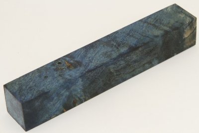 Carrelet à stylo, Loupe de Peuplier stabilisée bleue, ref:SLpPEs68614b