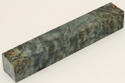 Carrelet à stylo, Loupe de Peuplier stabilisée bleue, ref:SLpPEs68613b