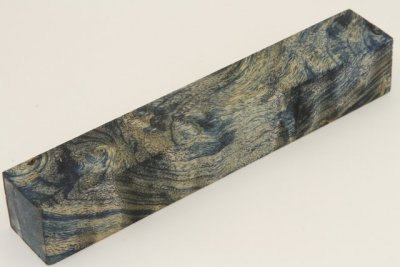 Carrelet à stylo, Loupe de Peuplier stabilisée bleue, ref:SLpPEs68615b