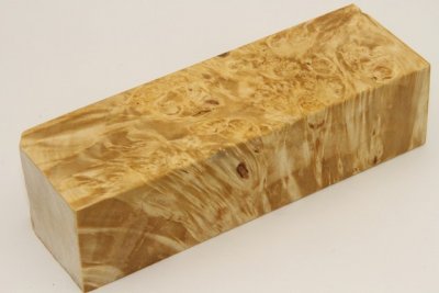 Bloc pour la coutellerie, Loupe d'Erable Négundo stabilisé naturel, ref:BLpErs69055na