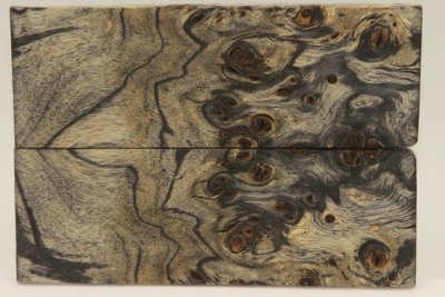 Plaquettes pour la coutellerie, Loupe de Peuplier stabilisée noire, ref:PLpPEs69063nr