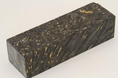 Bloc pour la coutellerie, Loupe d'Erable Négundo stabilisé noir, ref:BLpErs69096nr