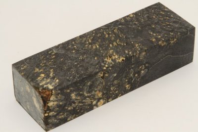 Bloc pour la coutellerie, Loupe d'Erable Négundo stabilisé noir, ref:BLpErs69097nr