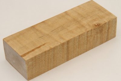 Bloc pour la coutellerie, Erable sycomore ondé stabilisé naturel, ref:BESOs69124na