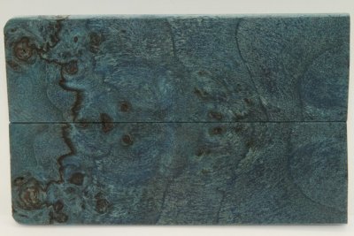 Plaquettes pour la coutellerie, Loupe de Peuplier stabilisée bleue, ref:PLpPEs69319b