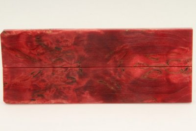 Plaquettes pour la coutellerie, Bouleau de Carélie stabilisé rouge, ref:PBMs69378r