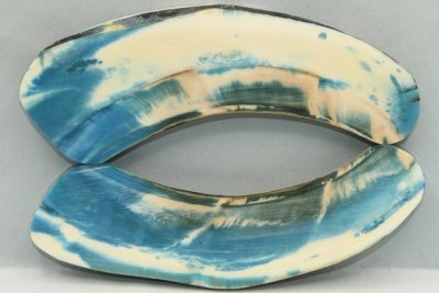 Plaquettes pour la coutellerie, défense de phacochère stabilisée bleue, ref:PPHACOs69500