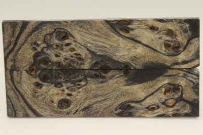 Plaquettes pour la coutellerie, Loupe de Peuplier stabilisée noire, ref:PLpPEs69570nr