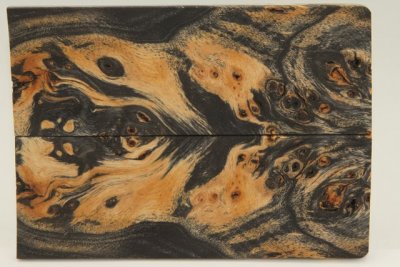 Plaquettes pour la coutellerie, Loupe de Peuplier stabilisée noire, ref:PLpPEs69575nr