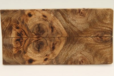 Plaquettes pour la coutellerie, Loupe de Peuplier stabilisé marron, ref:PLpPEs69580ma