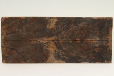 Plaquettes pour la coutellerie, Loupe d'Aulne stabilisée noire, ref:PLpAuls69688nr