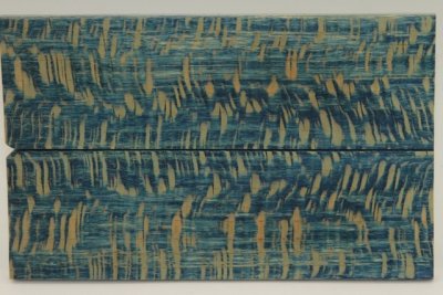 Plaquettes pour la coutellerie, Platane stabilisé bleu, ref:PPLTs69733b
