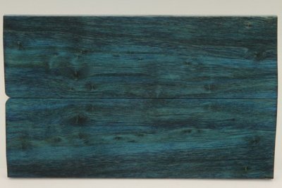 Plaquettes pour la coutellerie, Loupe de Peuplier stabilisée bleue, ref:PLpPEs69978b