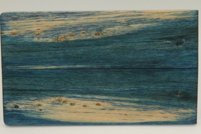 Plaquettes pour la coutellerie, Loupe de Peuplier stabilisée bleue, ref:PLpPEs69979b