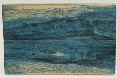 Plaquettes pour la coutellerie, Loupe de Peuplier stabilisée bleue, ref:PLpPEs69983b