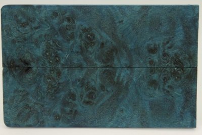 Plaquettes pour la coutellerie, Loupe de Peuplier stabilisée bleue, ref:PLpPEs69982b