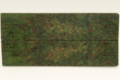 Plaquettes pour la coutellerie, Bouleau de Carélie stabilisé vert, ref:PBMs69955ve