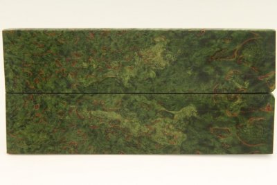 Plaquettes pour la coutellerie, Bouleau de Carélie stabilisé vert, ref:PBMs69957ve