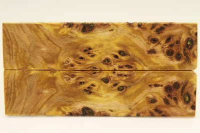 Plaquettes pour la coutellerie, Loupe de Peuplier stabilisé jaune, ref:PLpPEs69988j