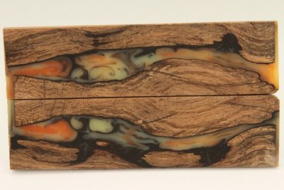 Plaquettes pour la coutellerie, Cep de Vigne + résine multicolore, ref:PRCV70177
