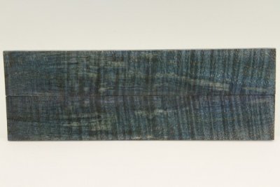 Chasse de rasoir, Erable sycomore ondé stabilisé bleu, ref:RAESOs70196b