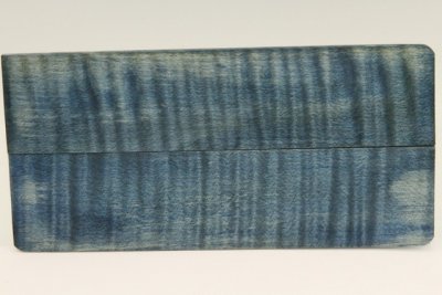 Chasse de rasoir, Erable sycomore ondé stabilisé bleu, ref:RAESOs70201b
