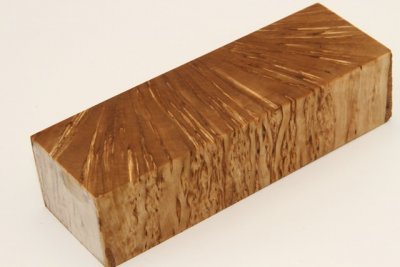 Bloc pour la coutellerie, Bouleau de Carélie stabilisé naturel, ref:BBMs70360na