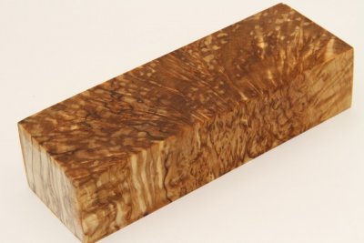 Bloc pour la coutellerie, Bouleau de Carélie stabilisé naturel, ref:BBMs70362na