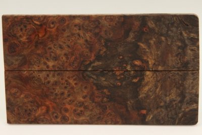 Plaquettes pour la coutellerie, loupe de Chechen stabilisé naturel, ref:PLpChchs70363