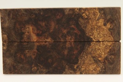 Plaquettes pour la coutellerie, loupe de Chechen stabilisé naturel, ref:PLpChchs70369