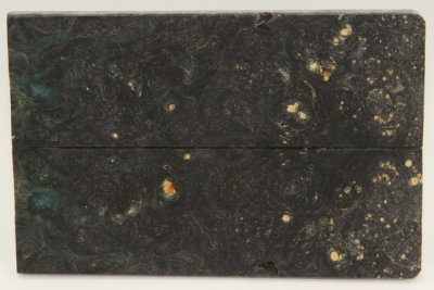 Plaquettes pour la coutellerie, Loupe d'Erable Négundo stabilisé noir/vert, ref:PLpErs70372nr