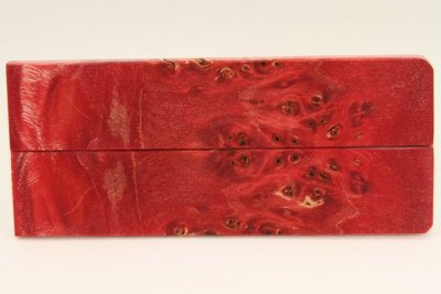 Plaquettes pour la coutellerie, Loupe de Peuplier stabilisé rouge, ref:PLpPEs70571r
