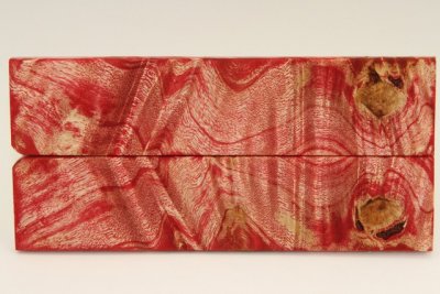 Plaquettes pour la coutellerie, Loupe de Peuplier stabilisé rouge, ref:PLpPEs70572r