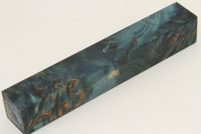 Carrelet à stylo, Bouleau de Carélie stabilisé bleu, ref:SBMs70604b