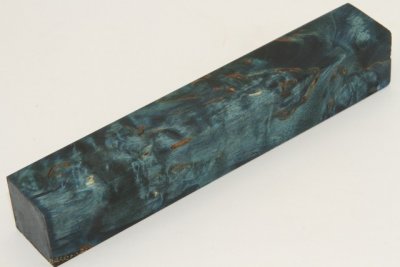 Carrelet à stylo, Bouleau de Carélie stabilisé bleu, ref:SBMs70605b