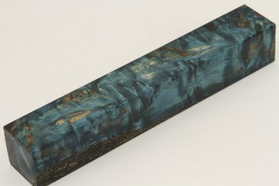 Carrelet à stylo, Bouleau de Carélie stabilisé bleu, ref:SBMs70608b