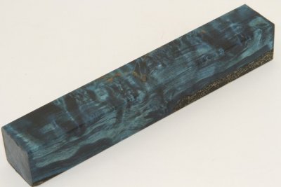 Carrelet à stylo, Bouleau de Carélie stabilisé bleu, ref:SBMs70607b