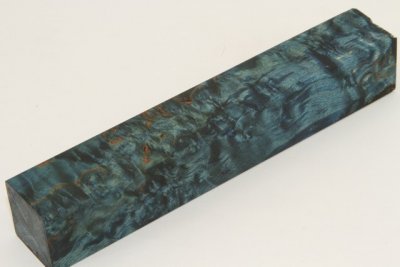 Carrelet à stylo, Bouleau de Carélie stabilisé bleu, ref:SBMs70609b