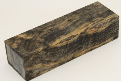 Bloc pour la coutellerie, Loupe de Peuplier stabilisée noire, ref:BLpPEs70887nr