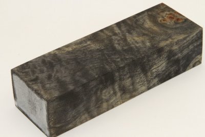 Bloc pour la coutellerie, Loupe de Peuplier stabilisée noire, ref:BLpPEs70889nr