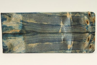Plaquettes pour la coutellerie, Loupe de Peuplier stabilisée bleue, ref:PLpPEs70890b