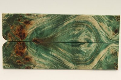 Plaquettes pour la coutellerie, Loupe de Peuplier stabilisé vert, ref:PLpPEs70900ve