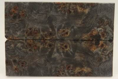 Plaquettes pour la coutellerie, Loupe de Peuplier stabilisée noire, ref:PLpPEs70911nr