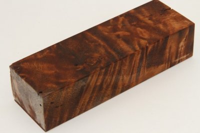 Bloc pour la coutellerie, Loupe de Peuplier stabilisée marron, ref:BLpPEs70985ma