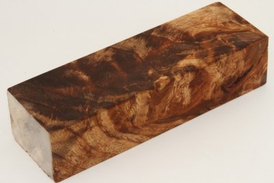 Bloc pour la coutellerie, Loupe de Peuplier stabilisée marron, ref:BLpPEs70987ma