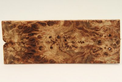 Plaquettes pour la coutellerie, Loupe de Peuplier stabilisé marron, ref:PLpPEs70990ma